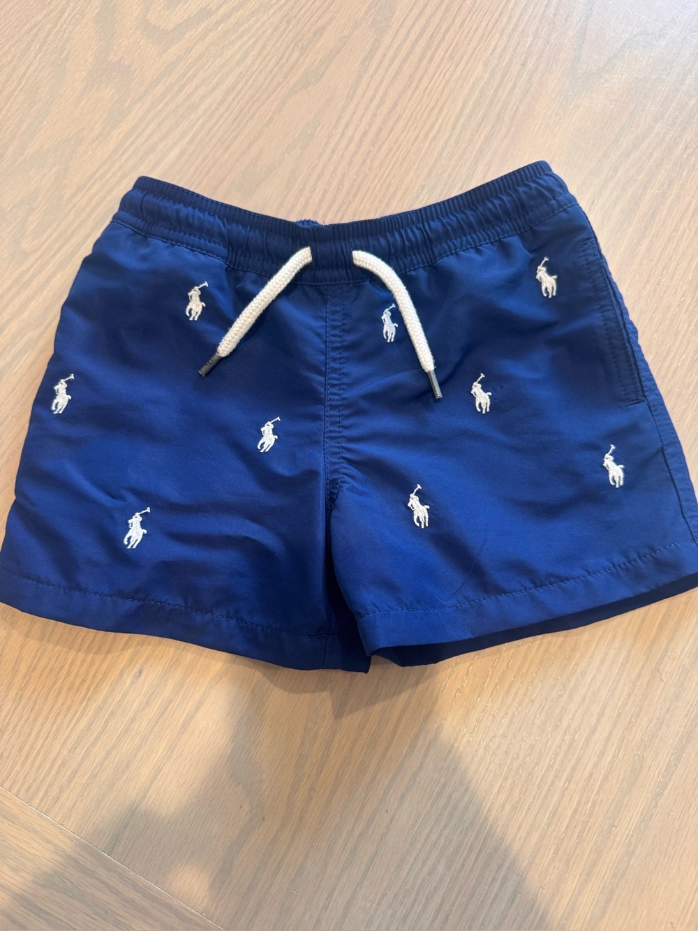 Ralph Lauren boys Navy Embroidered Polo Swim Shorts size 3T